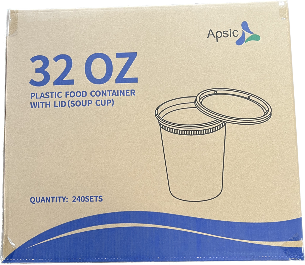 Yanco DP-3032 Soup Combo Plastic Container & Lid 32 Oz. (240/Case