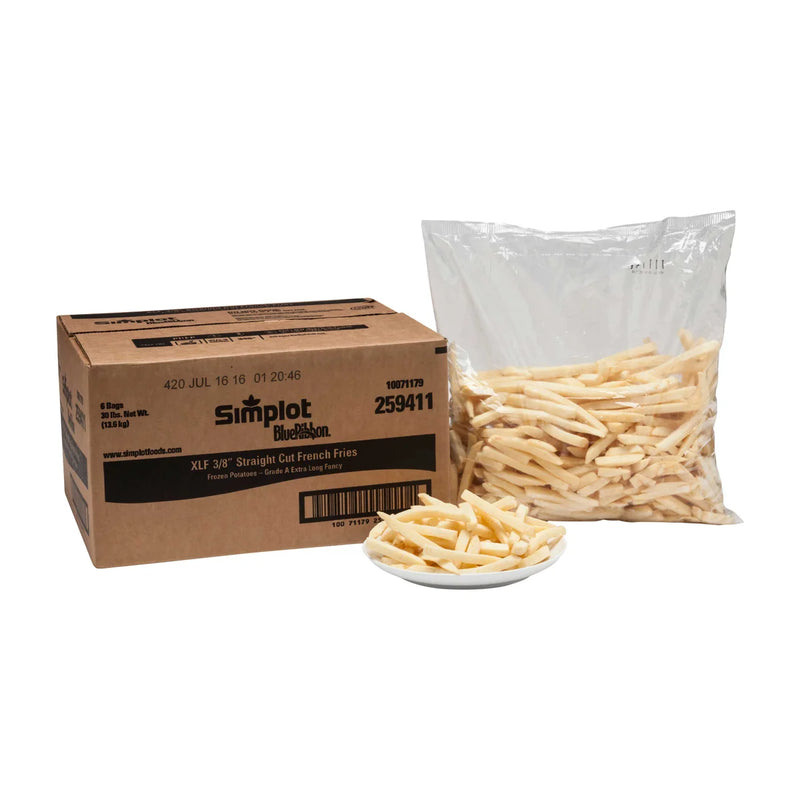 3/8" STRAIGHT CUT FRENCH FRIES - SIMPLOT - 6x5