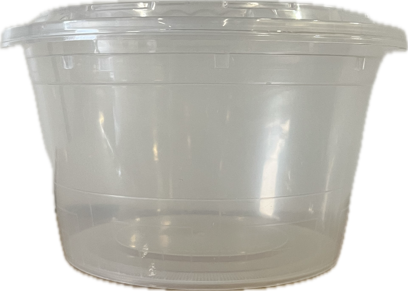 CLEAR PLASTIC 48oz BOWL AND LID - 120 SETS