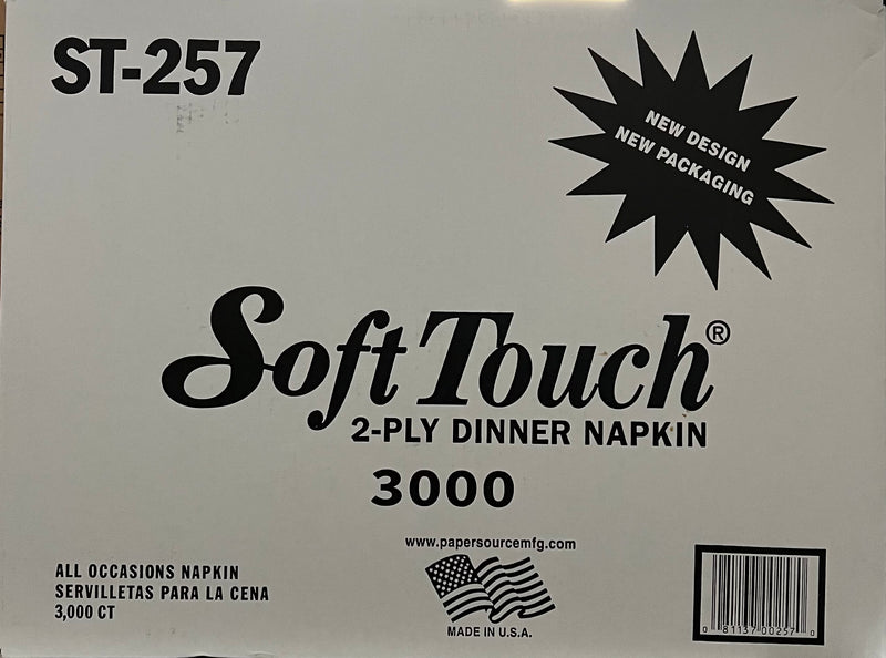 2-PLY SOFT TOUCH BRAND DINNER NAPKIN