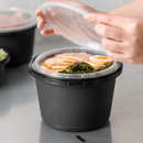 34oz BLACK PP FOOD CONTAINER TAMPER RESISTANT TR-IMB34B - 150 sets