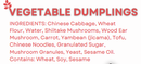 (D10) VEGETABLE DUMPLING - CALI - 10x30pc