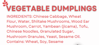 (D10) VEGETABLE DUMPLING - CALI - 10x30pc