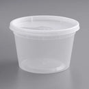 16oz CLEAR PLASTIC SOUP CONTAINER W/ LID COMBO - 240 sets