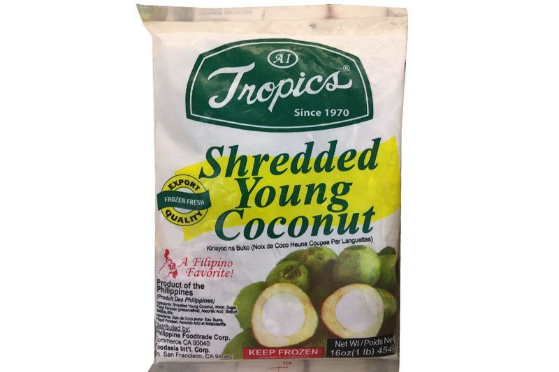 FROZEN SHREDDED YOUNG COCONUT - 40x16oz - TROPICS