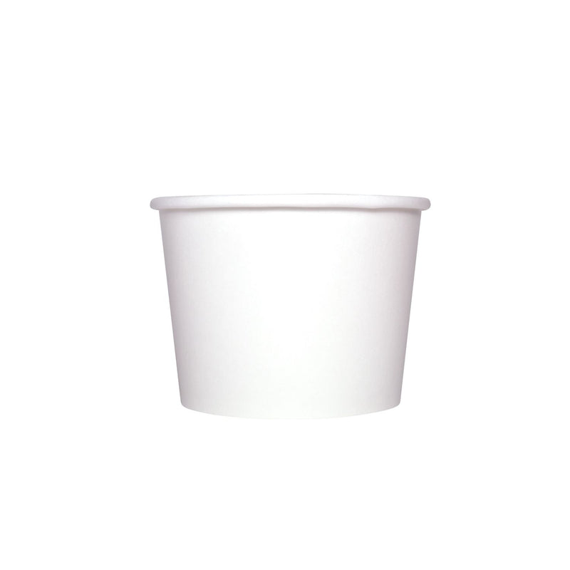 12oz WHITE PAPER FOOD CONTAINER - 1000pc