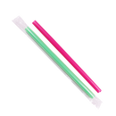 LARGE 9" WRAPPED BOBA STRAWS - ASSORTED COLOR - C9060S - 40x40